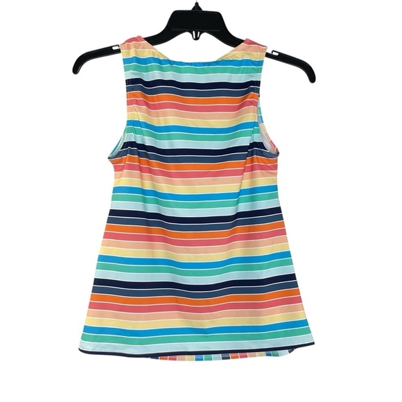 LANDS' END Pink and Blue Size 10 Chlorine Resistant High Neck Tankini Swim Top - Picture 5 of 12